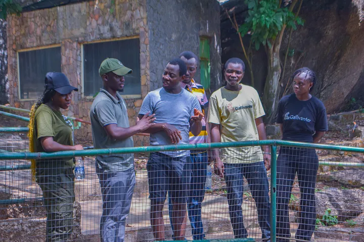 The group exploring the zoo at OOPL